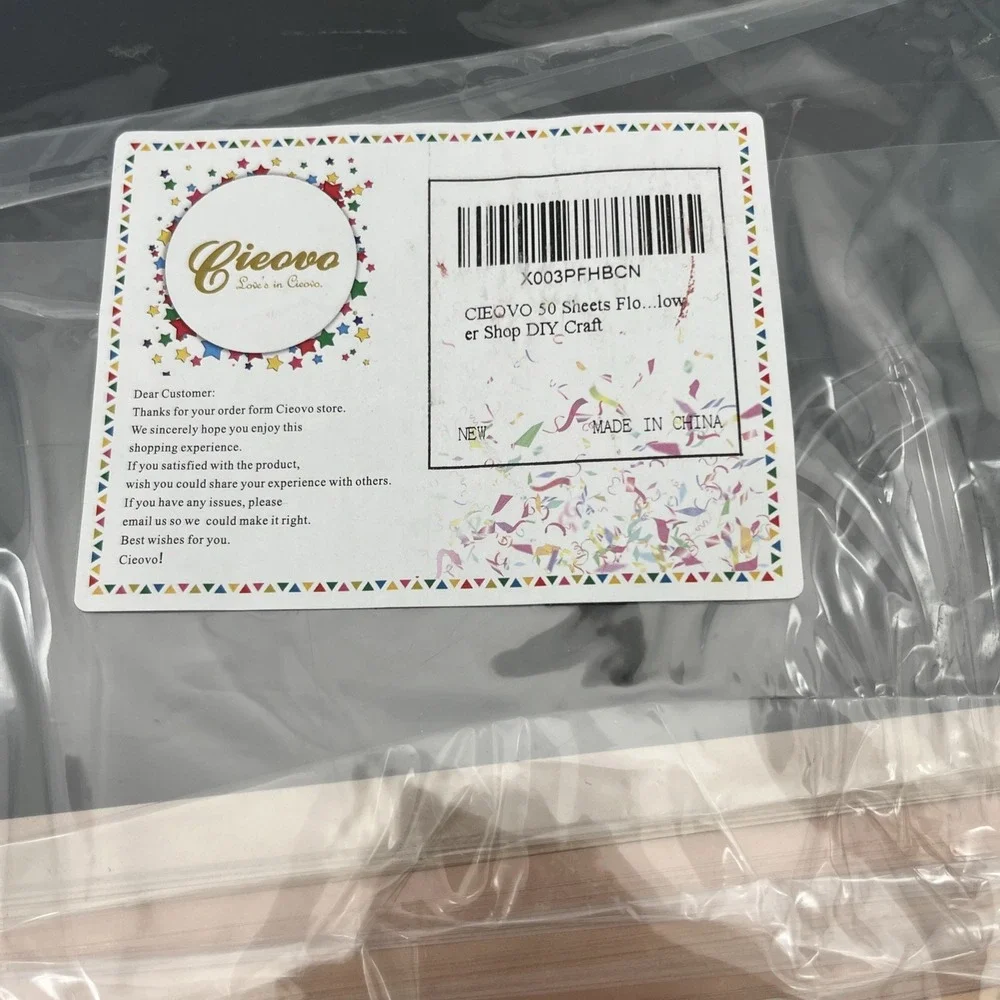 50 Sheets of Bouquet Wrapping Tissue Paper DIY Gift‎ Wrap Decorative Packing